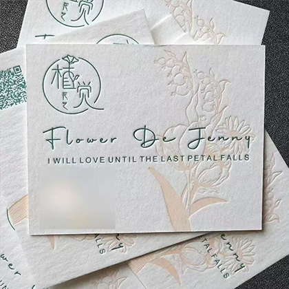 Embossed Cotton Paper Cards
